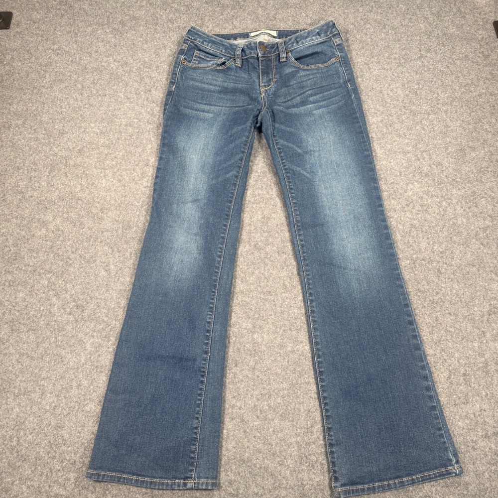 Bullhead Black Women 5S Blue Bootcut Jeans Low Rise Stretch Denim 5 short